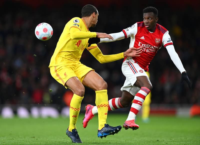 SUB: Eddie Nketiah – 5. The 22-year-old was given the last 10 minutes at Lacazette’s expense. He found the physicality of the defence hard to deal with. Getty Images