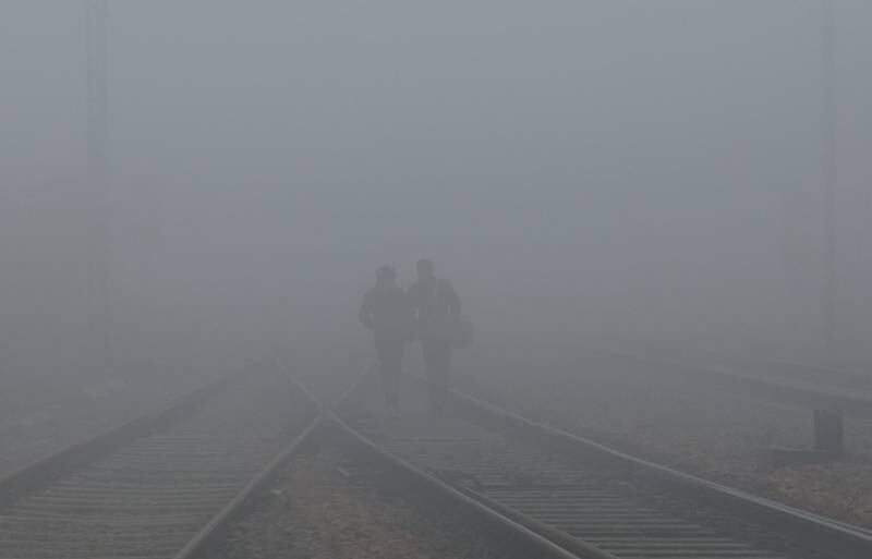 Heavy fog reduced visibility to 25 metres in some areas as Delhi was hit by a cold snap. Reuters