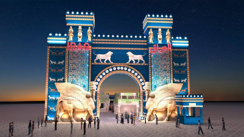 A rendering of the Iraq Pavilion, added during season 26.