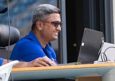 Nepal coach Monty Desai at the Cricket World Cup qualifying match between Nepal v Papua New Guinea at Dubai International Stadium.  Ruel Pableo for The National