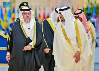 Bahrain's Crown Prince and Prime Minister, Sheikh Salman bin Hamad Al Khalifa, arrives for the OIC summit. SPA