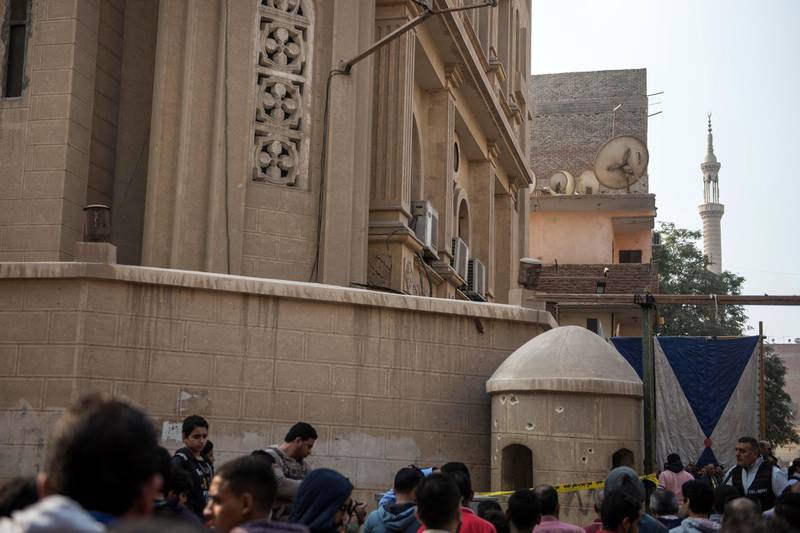 Local media said the dead attacker had been wearing an explosive belt, and that two other bombs had been defused near the church.  Mohamed Hossem / EPA