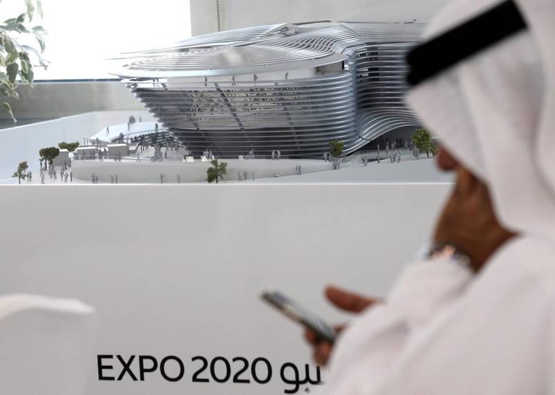 A model of the Expo 2020 Dubai project. Reuters 