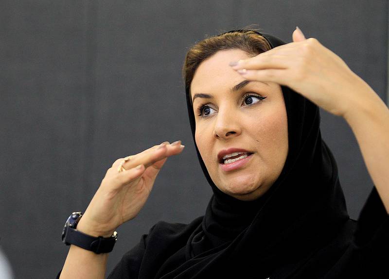 Abu Dhabi, October, 14 2019: H.E Salama Al Ameemi, Director General Authority for Social Contribution-Ma'an gestures during the interview in Abu Dhabi. Satish Kumar/ For the National / Story by Daniel Sanderson