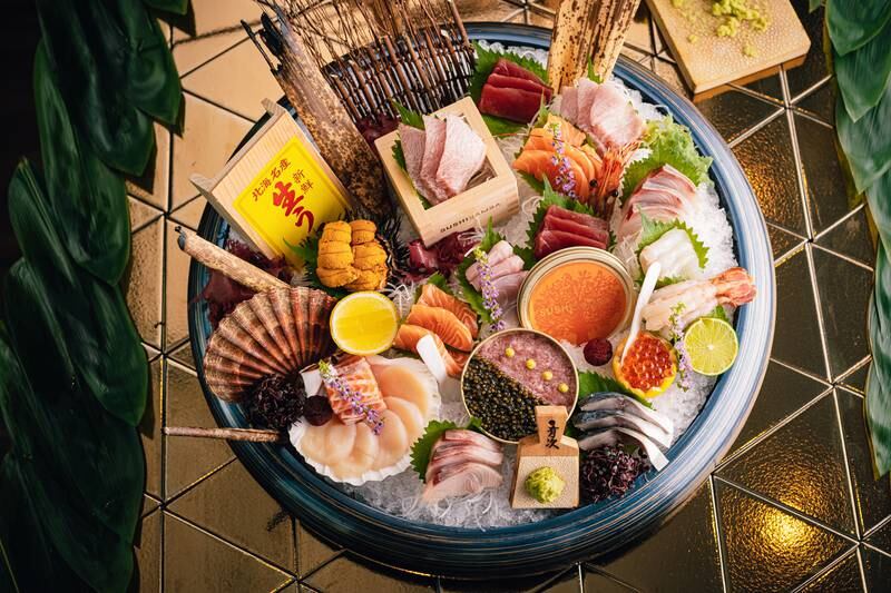 SushiSamba's ultimate sashimi platter.