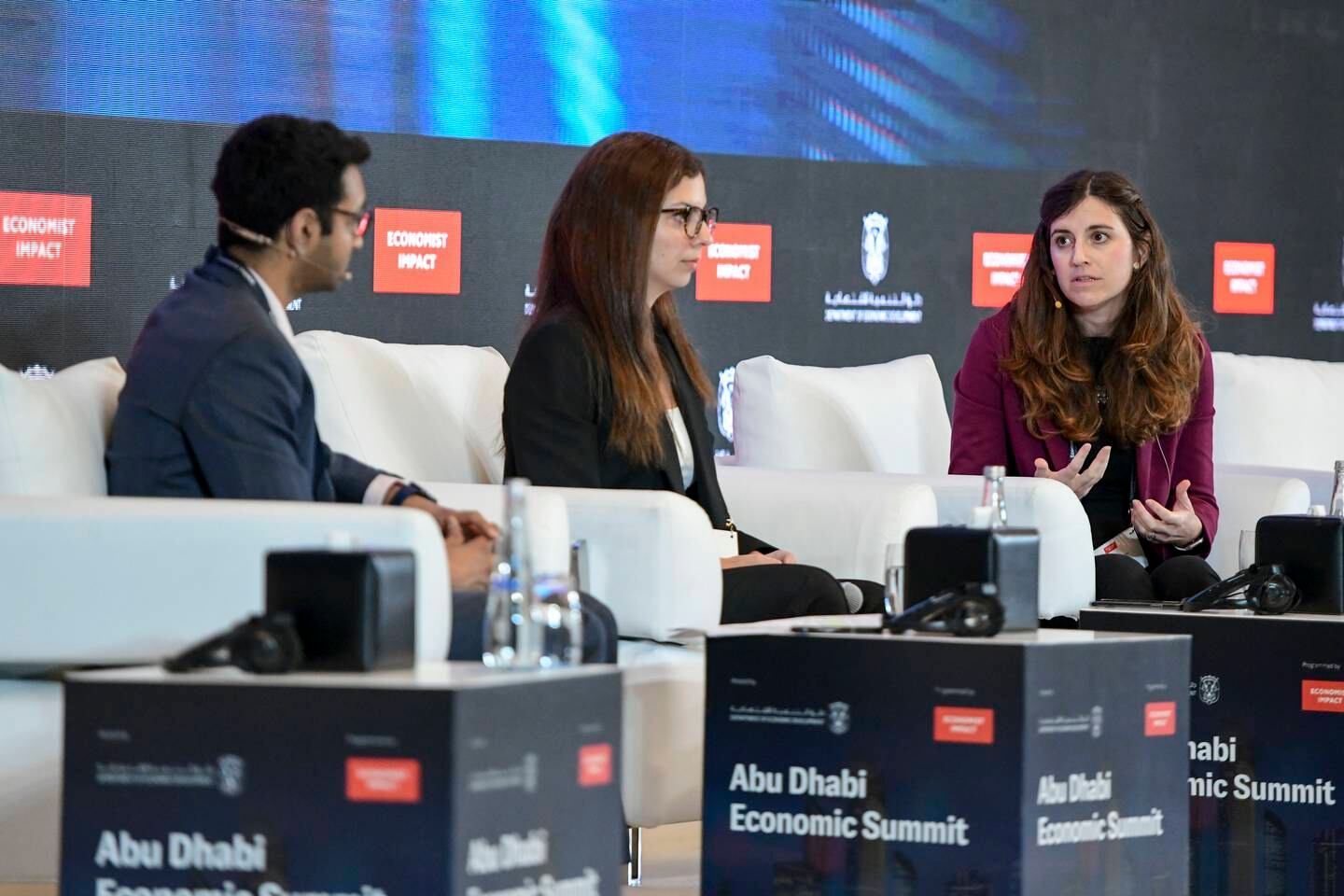 Panellists at the Abu Dhabi Economic Summit said inflation in the GCC is expected to remain controlled this year. Khushnum Bhandari / The National
