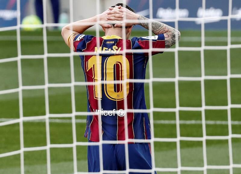 Lionel Messi and Barca were beaten 3-1 by Real at Camp Nou on October 24, 2020.  EPA