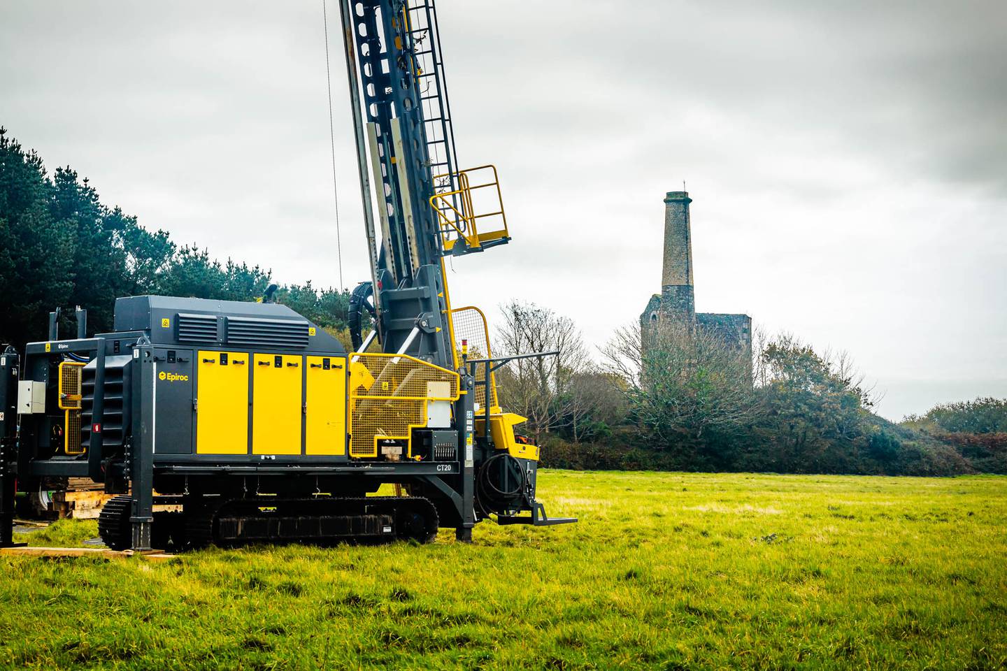 Exploratory drilling by Cornish Lithium at a former mine in Redruth, Cornwall. As the global vehicle industry accelerates production of electric cars, one British company is hoping to cash in by mining lithium needed to make rechargeable batteries that power the vehicles.  AFP 