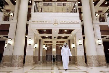 The Central Bank of the UAE praised the UAE leadership for its efforts in aiding the country's economic recovery. Ryan Carter / The National