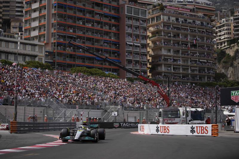 Mercedes driver Lewis Hamilton during qualifying. AP