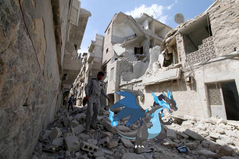 Khaled Akil’s ‘Pokemon Go in Syria’ poses questions about popular culture and conflict. Courtesy of the Artist