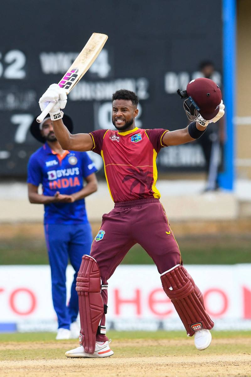 Shai Hope of West Indies scored a century during the second ODI. AFP
