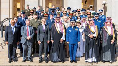 An image that illustrates this article Washington hosts meeting of Saudi and US defence chiefs