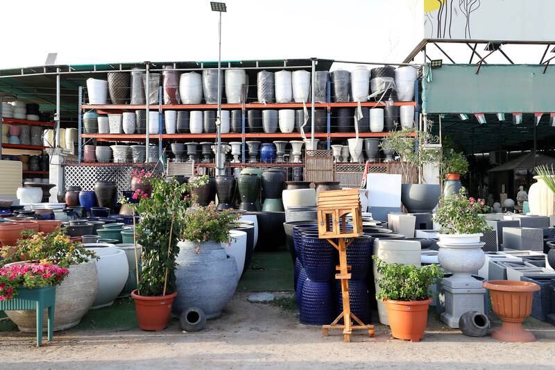 Prices for plant pots range from Dh50 to Dh2,000.