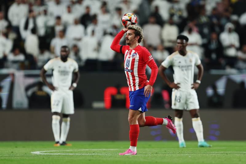 Antoine Griezmann se convirtió en el máximo goleador histórico del Atlético de Madrid con su gol número 174.  Buenas fotos