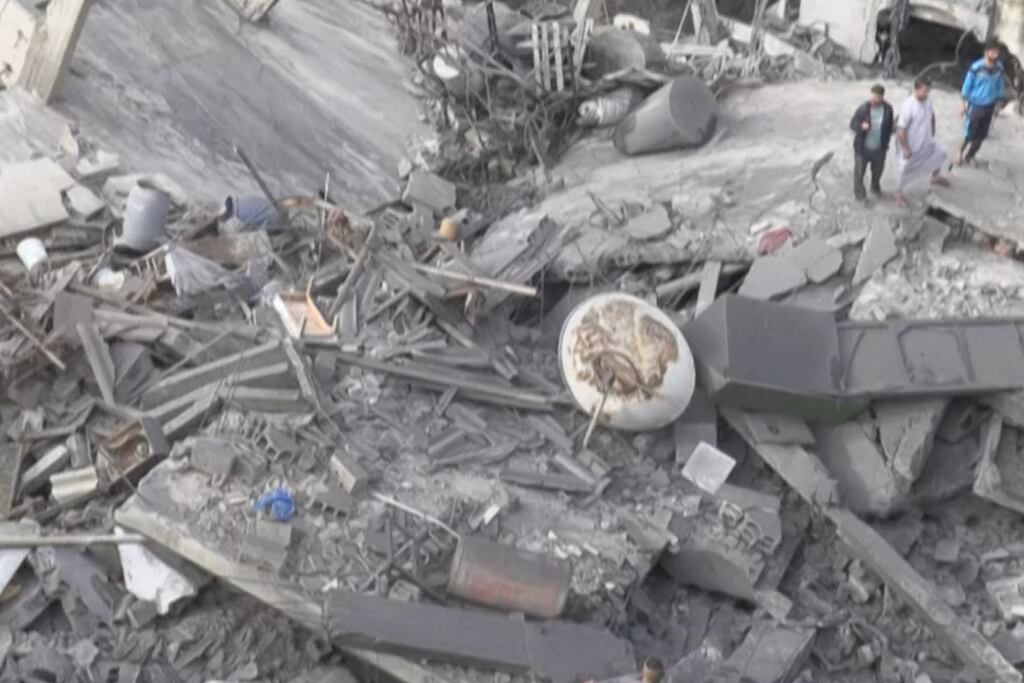 Haus in Gaza bei israelischem Luftangriff zerstört