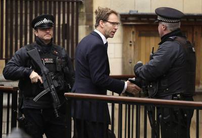 Tobias Ellwood, a British minister and former soldier, tried to resuscitate PC Keith Palmer, who was stabbed during the Westminster attack in March. Credit: Matt Dunhan/ AP