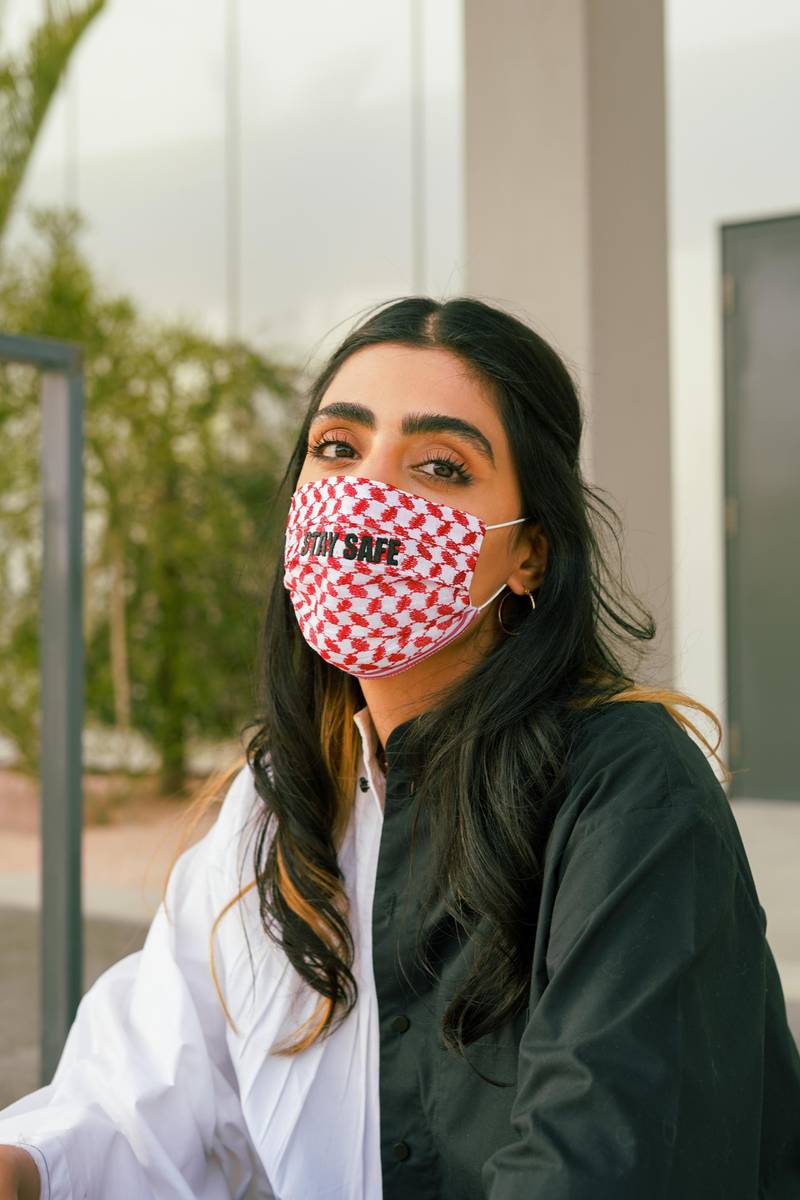 A face masks by homegrown brand Aina Dubai. Courtesy Aina Dubai