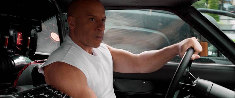 This image released by Universal Pictures shows Vin Diesel in a scene from "F9." (Universal Pictures via AP)