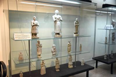 Artefacts on display at the Iraq Museum in Baghdad. Wam