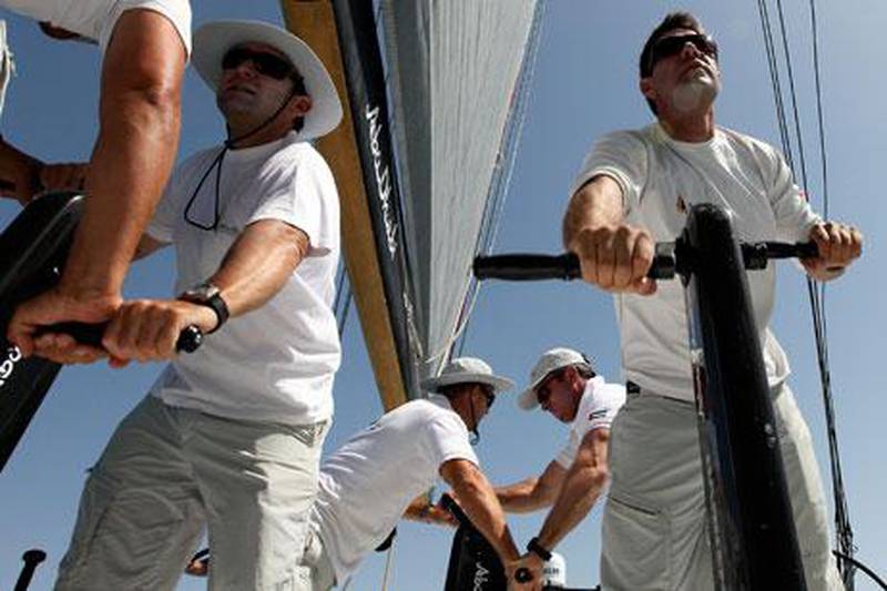 The daily grind has a different meaning for sailors aboard the Abu Dhabi Tourism Authority's 'Azzam'.