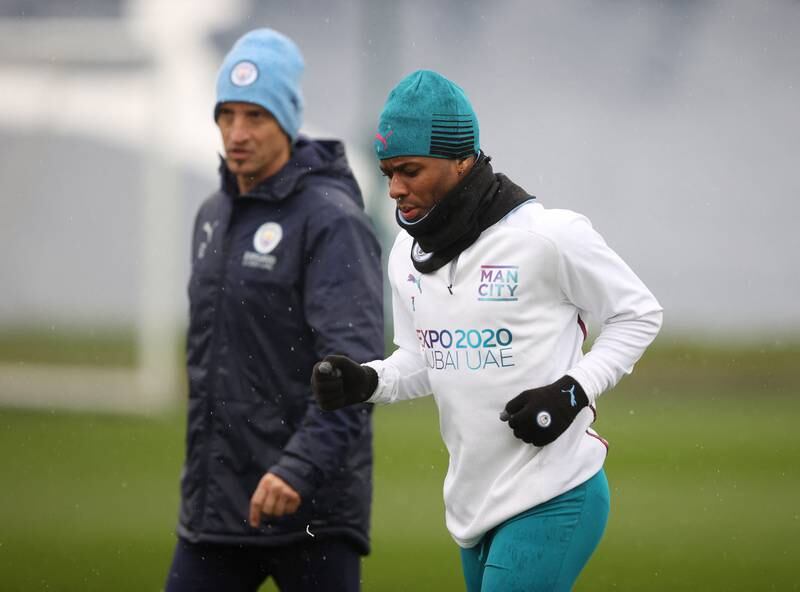 Raheem Sterling during training on Tuesday. Reuters