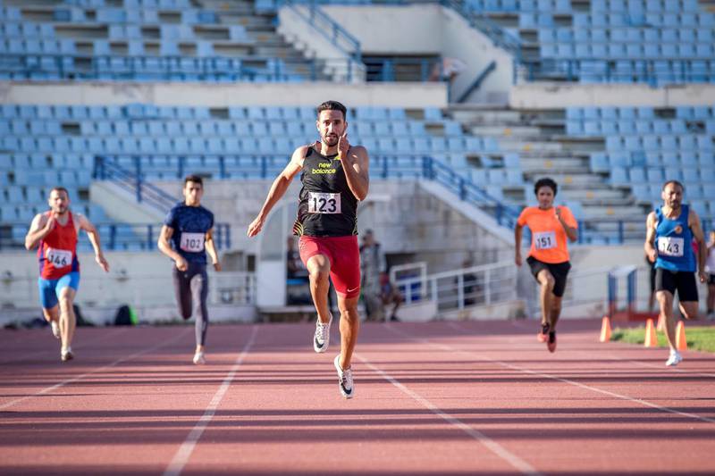 Nour Hadid eases to a comfortable 200m win at the Camille Chamoun Sports City Stadium, Beirut, Lebanon on 29 May 2021 (Christel Saneh)