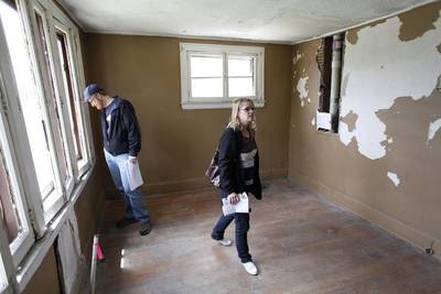 Costs to rehabilitate the Detroit homes could be twice the price of the winning bid, according to the website www.buildingdetroit.org. Joshua Lott / Reuters