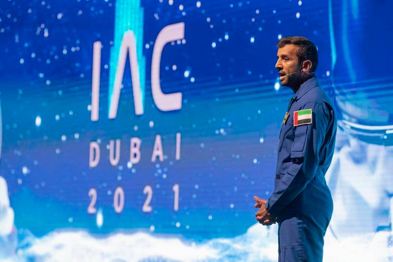 UAE astronaut Sultan Al Neyadi at the International Astronautical Congress. Antonie Robertson / The National