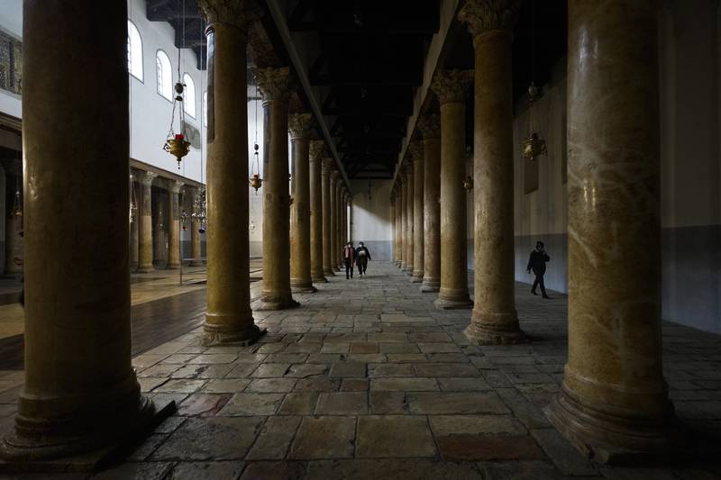 Visitors to the Church of the Nativity, traditionally believed to be the birthplace of Jesus, on Christmas Eve. AP Photo