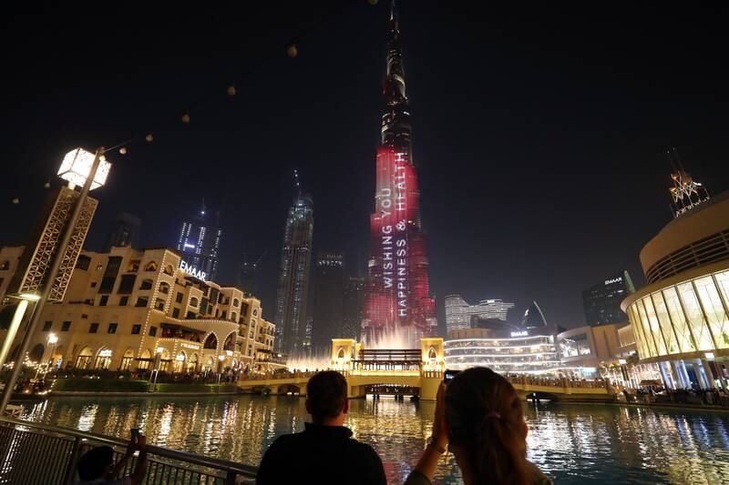 Burj Khalifa will project people's wishes for 2022 on New Year's Eve.