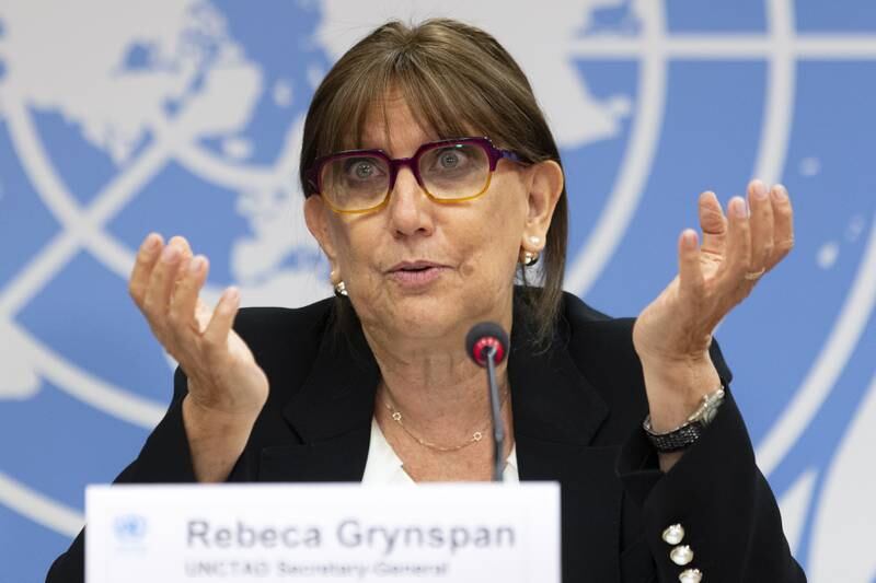 Rebeca Grynspan, the secretary general of the United Nations Conference on Trade and Development. EPA