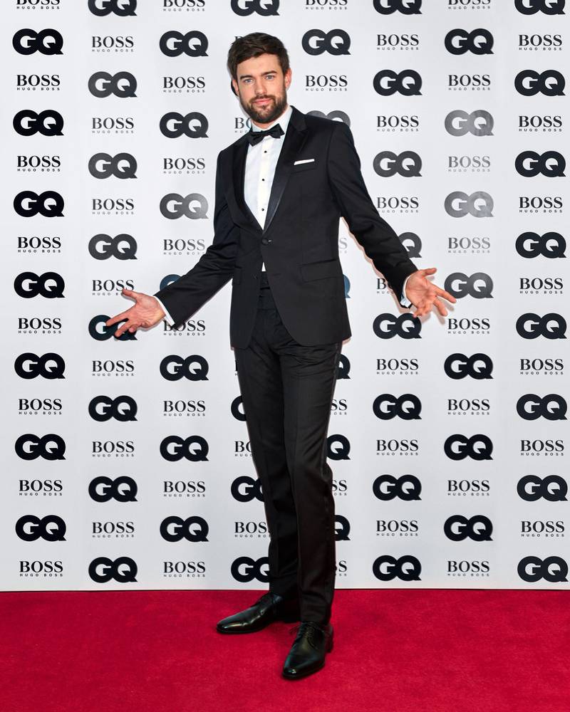 Host Jack Whitehall, wearing Boss, poses on the red carpet at the GQ Men Of The Year Awards 2020 in association with Hugo Boss, in this handout image obtained by Reuters on November 26, 2020.  Conde Nast/GQ MEN OF THE YEAR AWARDS 2020/Handout via REUTERS  ATTENTION EDITORS - THIS IMAGE WAS PROVIDED BY A THIRD PARTY. MANDATORY CREDIT. MUST COURTESY CONDE NAST/GQ MEN OF THE YEAR AWARDS 2020 IN ASSOCIATION WITH HUGO BOSS. FOR NEWS ACCESS ONLY IN THE REPORTING OF GQ MEN OF THE YEAR AWARDS 2020 -  IMAGES CANNOT BE CROPPED OR ALTERED. NO RESALES. NO ARCHIVES. NO NEW USES AFTER DECEMBER 26, 2020 USAGE: ONE USE ONLY