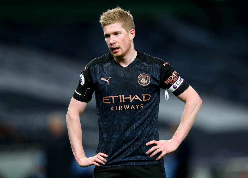 Kevin de Bruyne – 6. The Belgian playmaker must be sick of the sight of Hojbjerg, who followed him everywhere he went. On the few occasions he did get free of his marker, the Spurs block was good enough. PA