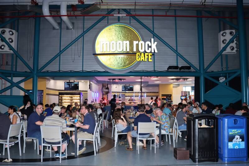 The Moon Rock Cafe - much different to the more popular Hard Rock Cafe - offers food and drinks, with a view of rockets launching.
