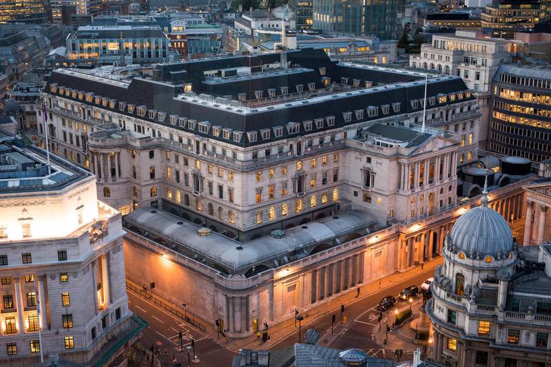 The Bank of England (BOE) stands in City of London, U.K. Photographer: Jason Alden/Bloomberg
