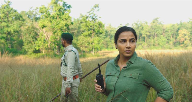 Vidya Balan dons the hat of a forest officer trying to maintain the precarious balance between man and nature in 'Sherni'. Amazon Prime Video