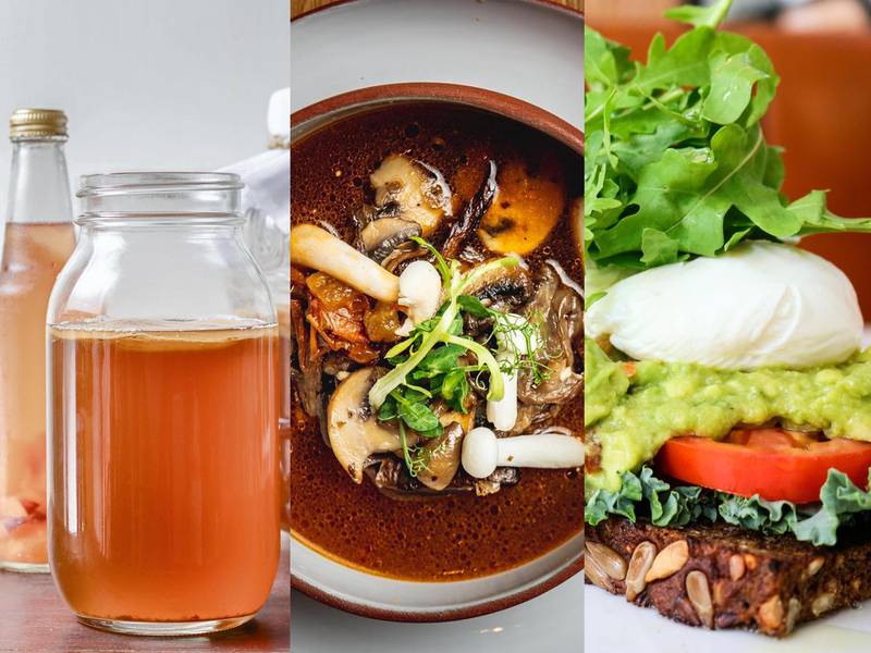 Food trends 2021: immunity-boosting foods, such as kombucha, mushrooms and avocadoes, will be popular among health-conscious diners