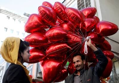 People celebrate Valentine's Day in Kabul, Afghanistan February 14, 2019. REUTERS/Omar Sobhani