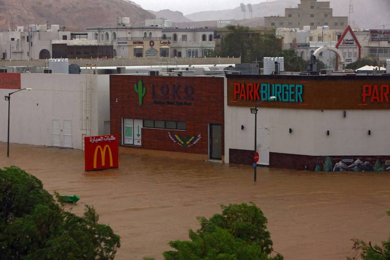 Flights and schools have been suspended after Cyclone Shaheen led to flooding in the Omani capital Muscat. AFP