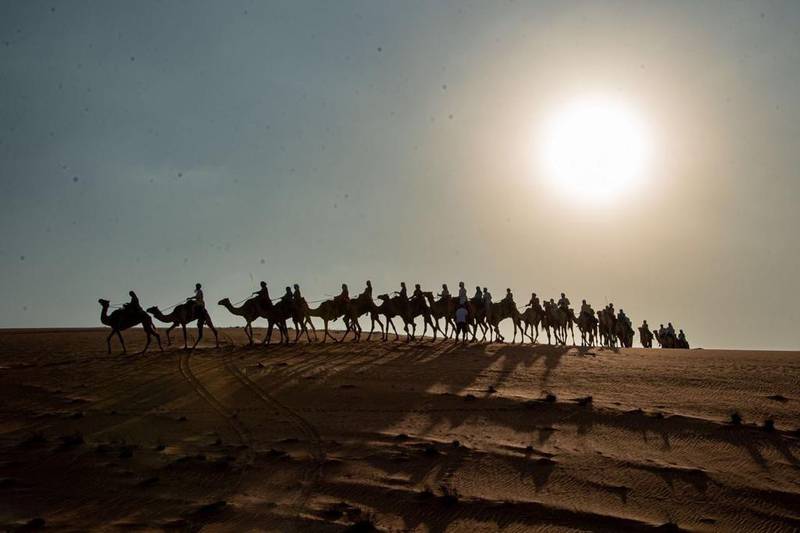 More than 30 camel riders trek through the UAE. All photos: Hamdan bin Mohammed Heritage Centre