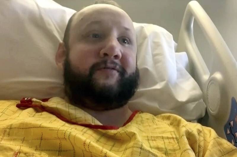 James Slaugh suffered a bullet wound to his shoulder during the mass shooting. AP