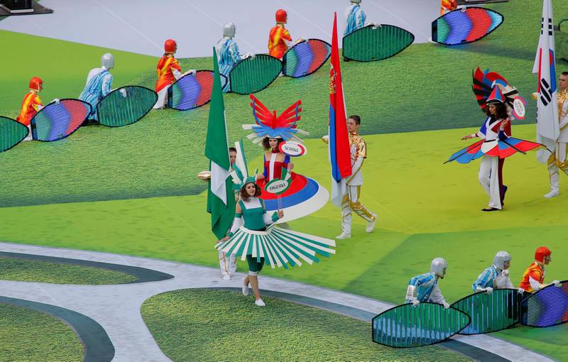 World Cup opening ceremony at the Luzhniki Stadium, Moscow. Maxim Shemetov / Reuters