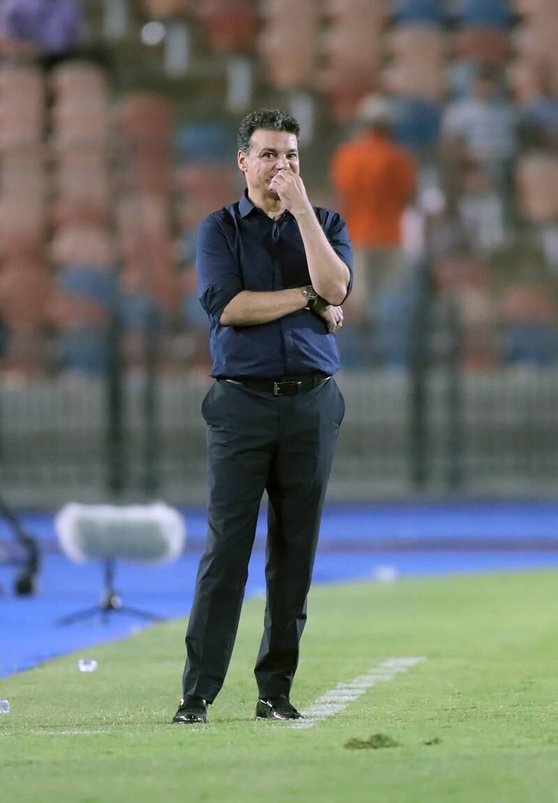 Egypt's sacked coach Ehab Galal reacts during the Africa Cup of Nations qualifier with Guinea. EPA 