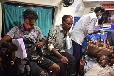 Passengers with minor injuries have been shifted to the Rajiv Gandhi government hospital for treatment.   EPA