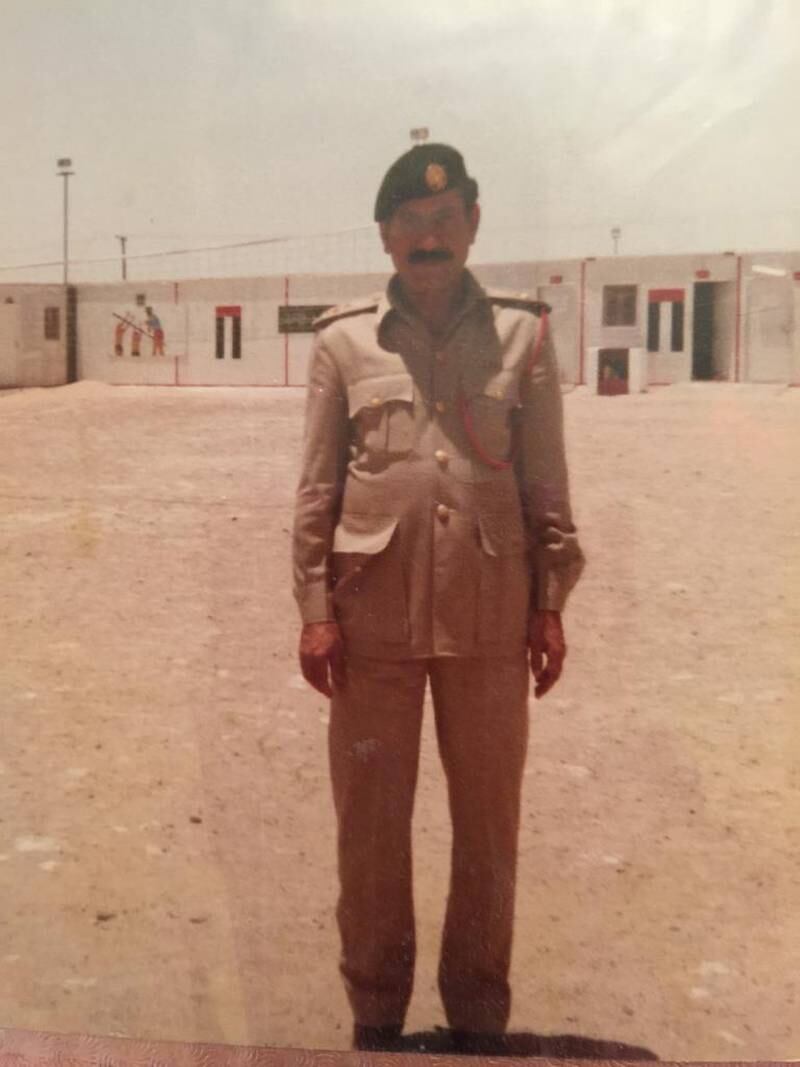 Majida’s father at a military school in Sweihan, Abu Dhabi.