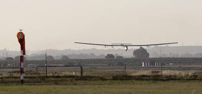 Solar Impulse 2 landed in Spain on Thursday morning, completing what is believed to be the first crossing of the Atlantic by an aircraft without fuel. EPA