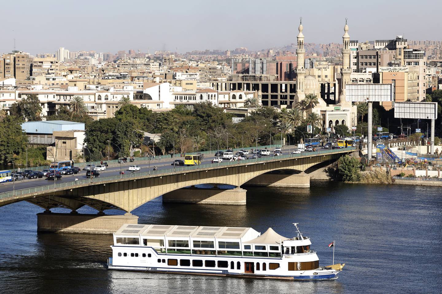 Der Nil fließt durch Kairo.  Ägypten ist für den größten Teil seines Wassers auf den Fluss angewiesen.  AFP
