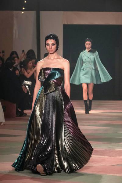 DUBAI, UNITED ARAB EMIRATES. 18 MARCH 2019. A look from Dior's spring 2019 haute couture collection, presented in Dubai. (Photo: Antonie Robertson/The National) Journalist: Salina Denman Section: Liefstyle.