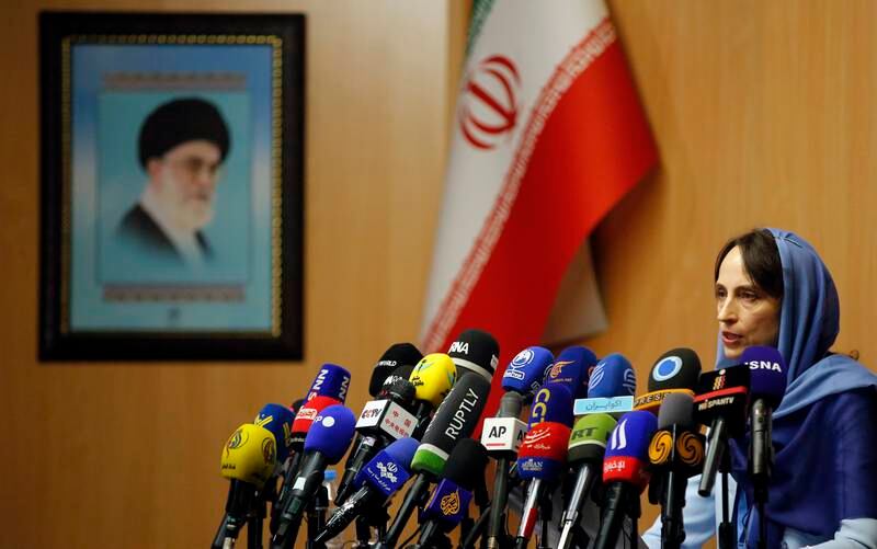 Alena Douhan, the UN's special rapporteur, focused on the impact of sanctions on Iranian people at a press conference in Tehran. EPA